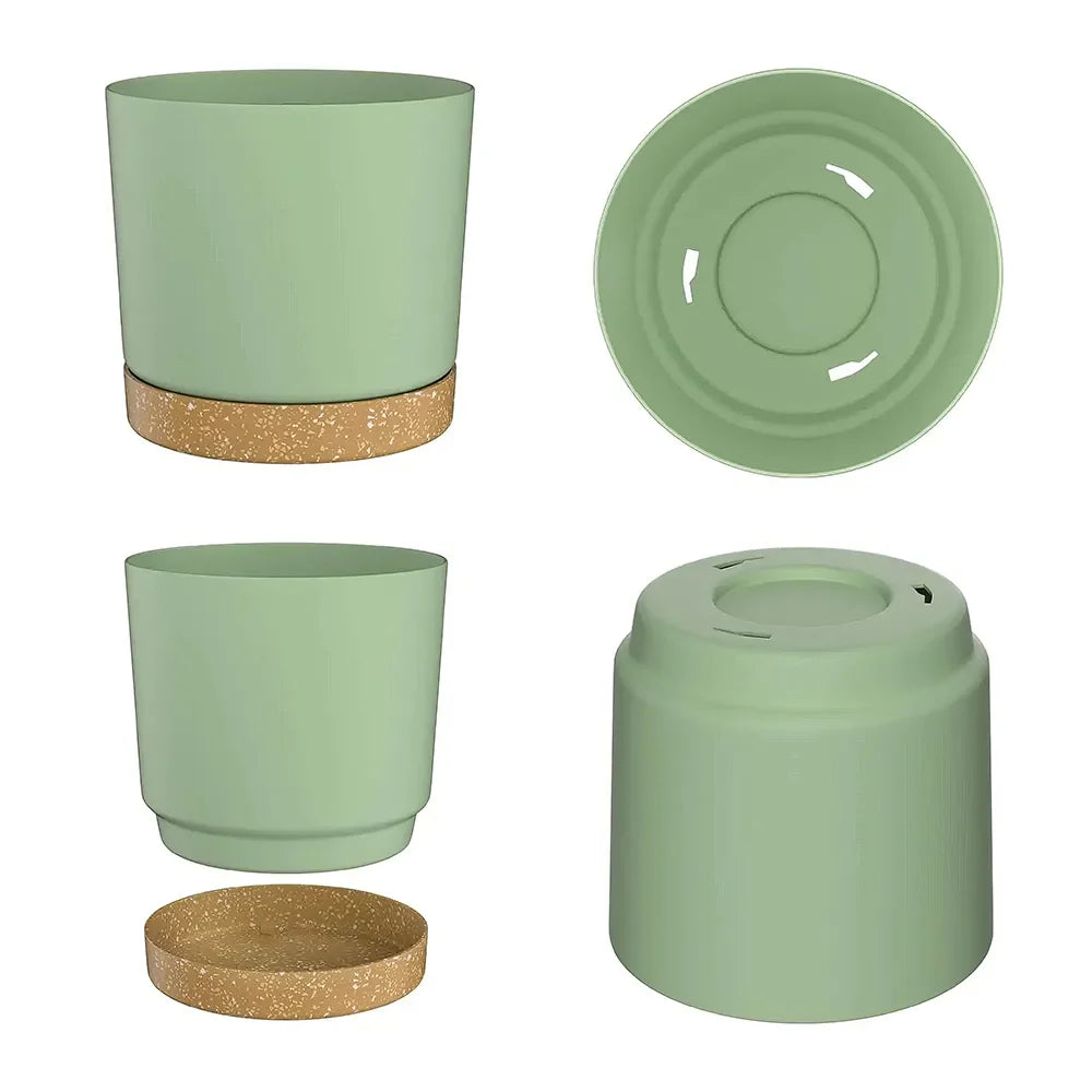 Modern Matte Finish Plant Pots with Drainage