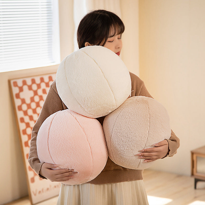 Cute Furry Ball Plush Toy Pillow