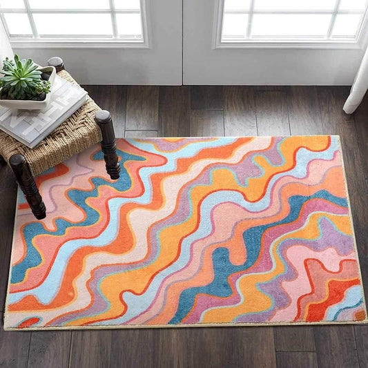 Colorful Striped Vintage Rug