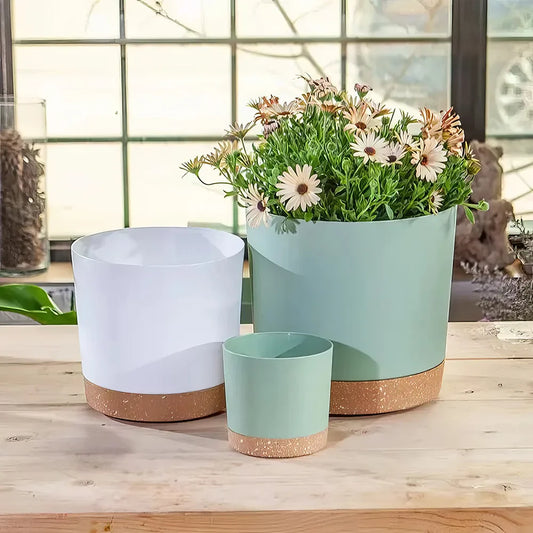 Modern Matte Finish Plant Pots with Drainage